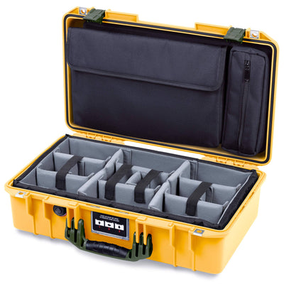 Pelican 1525 Air Case, Yellow with OD Green Handle & Latches ColorCase