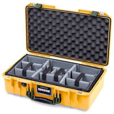 Pelican 1525 Air Case, Yellow with OD Green Handle & Latches ColorCase