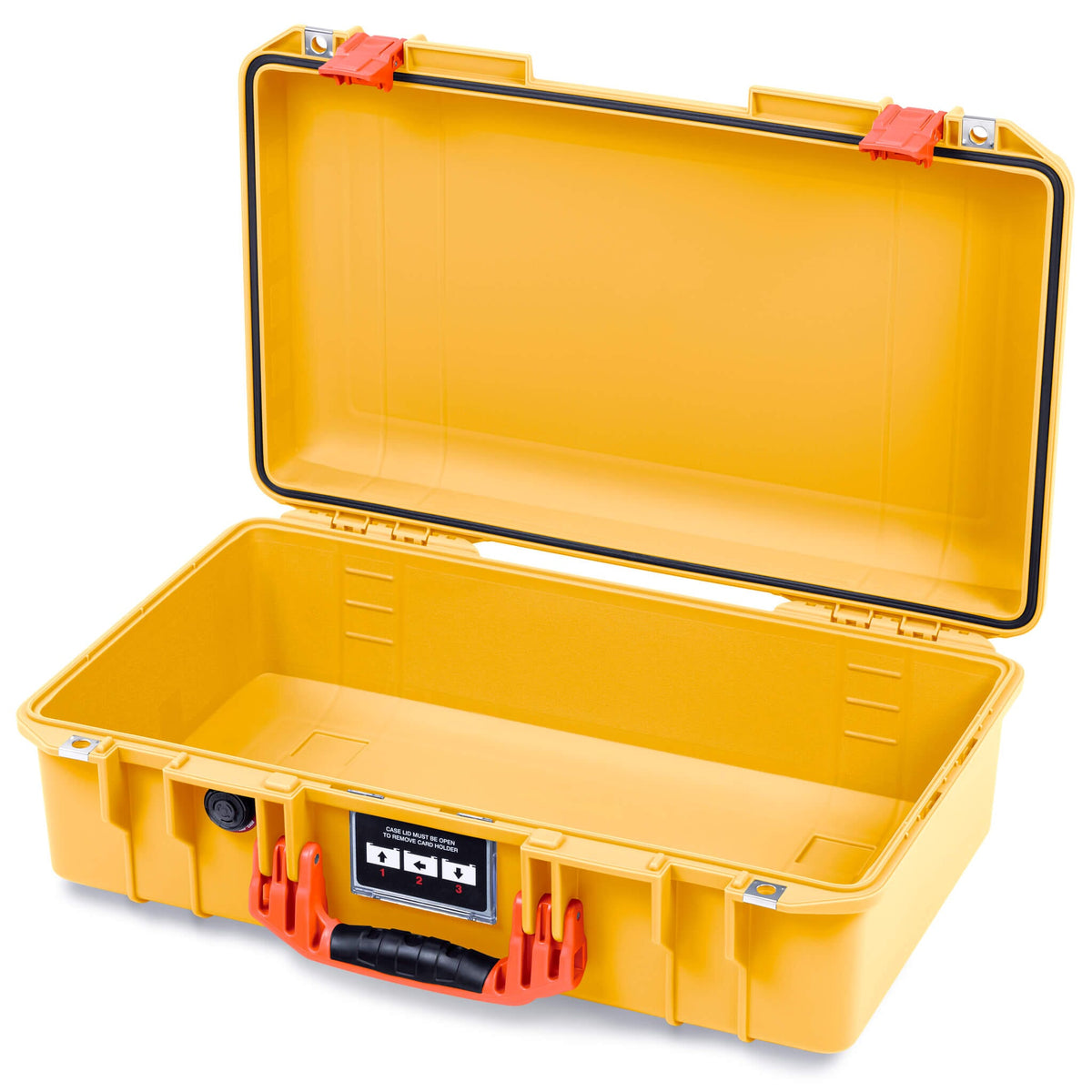 Pelican 1525 Air Case, Yellow with Orange Handle &amp; Latches None (Case Only) ColorCase 015250-0000-240-151