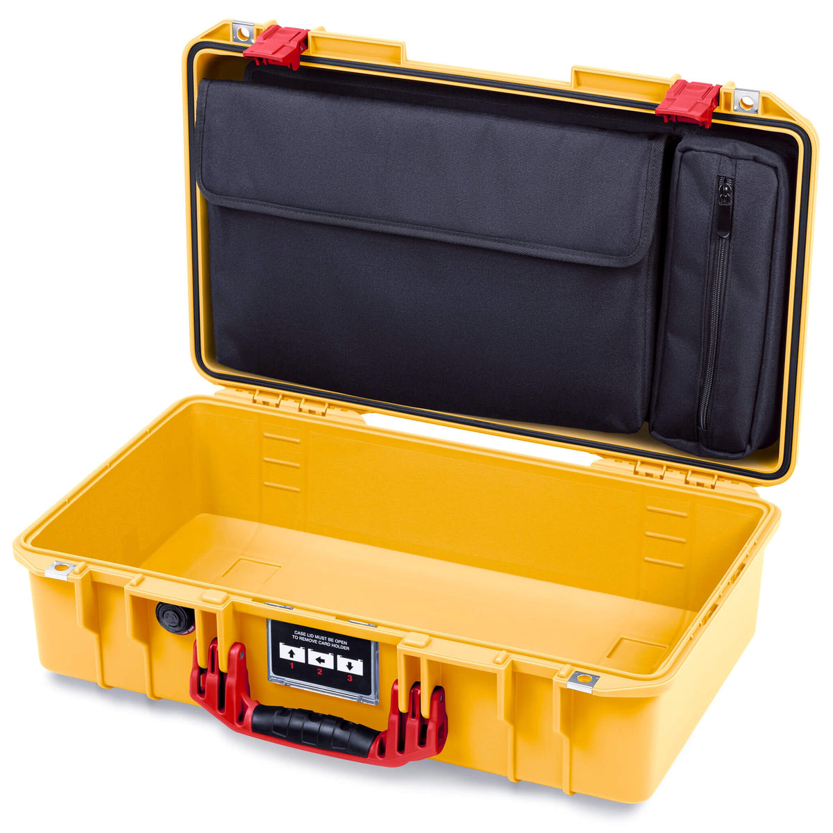 Pelican 1525 Air Case, Yellow with Red Handle &amp; Latches ColorCase 