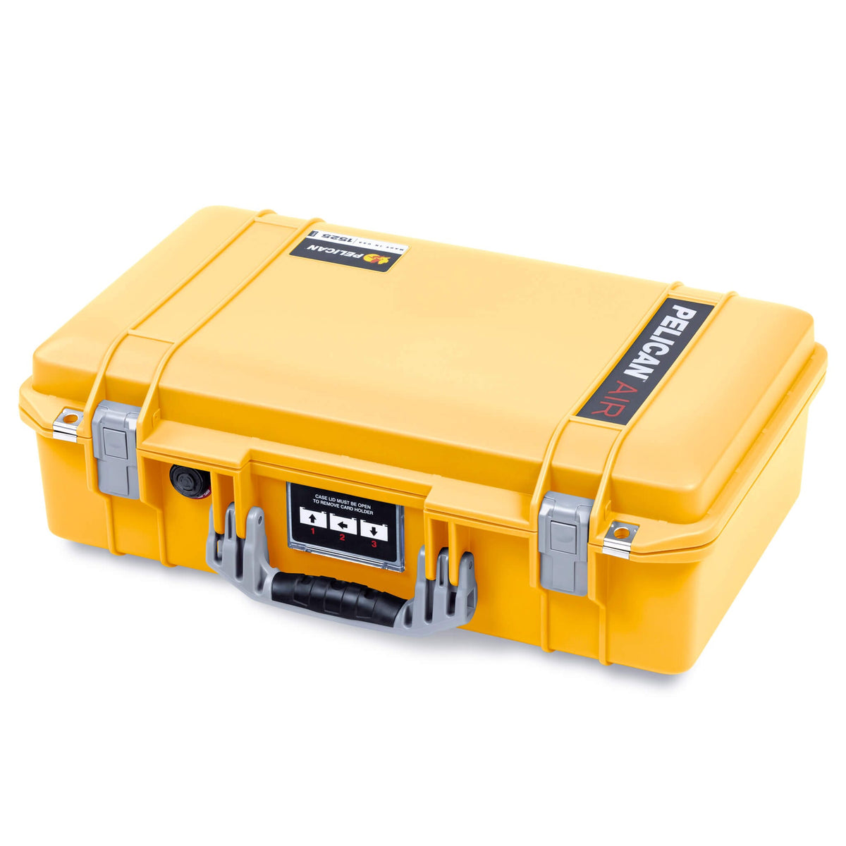 Pelican 1525 Air Case, Yellow with Silver Handle &amp; Latches ColorCase 