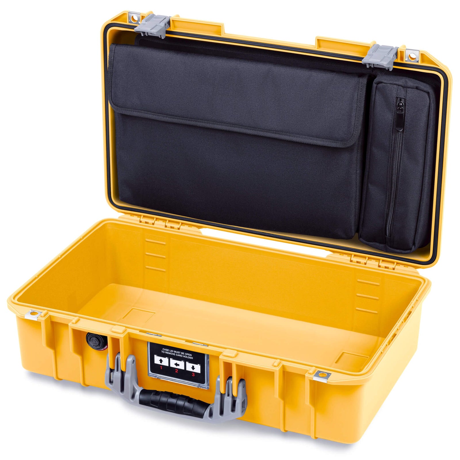Pelican 1525 Air Case, Yellow with Silver Handle & Latches ColorCase 
