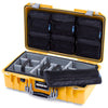 Pelican 1525 Air Case, Yellow with Silver Handle & Latches ColorCase