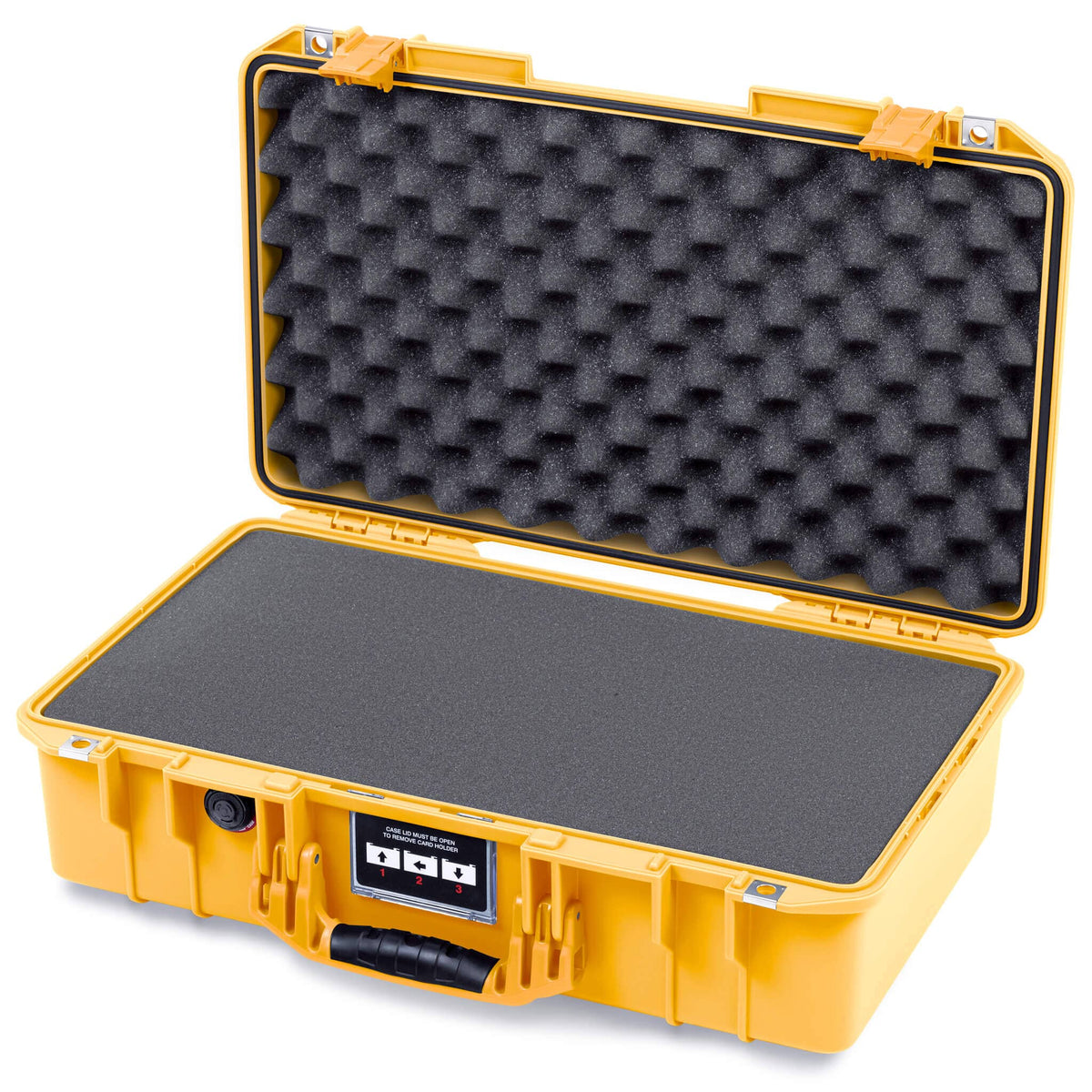 Pelican 1525 Air Case, Yellow Pick &amp; Pluck Foam with Convolute Lid Foam ColorCase 015250-0001-240-241