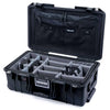 Pelican 1535 Air Case, Black Gray Padded Microfiber Dividers with Combo-Pouch Lid Organizer ColorCase 015350-0370-110-111