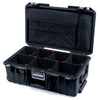 Pelican 1535 Air Case, Black with Black Handles & TSA Locking Latches TrekPak Divider System with Computer Pouch ColorCase 015350-0220-110-L10