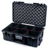 Pelican 1535 Air Case, Black with Black Handles & TSA Locking Latches TrekPak Divider System with Convoluted Lid Foam ColorCase 015350-0020-110-L10