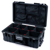 Pelican 1535 Air Case, Black with Black Handles & TSA Locking Latches TrekPak Divider System with Mesh Lid Organizer ColorCase 015350-0120-110-L10