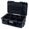 Pelican 1535 Air Case, Black TrekPak Divider System with Laptop Computer Lid Pouch ColorCase 015350-0220-110-111