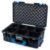 Pelican 1535 Air Case, Black with Blue Handles & Latches TrekPak Divider System with Convolute Lid Foam ColorCase 015350-0020-110-121