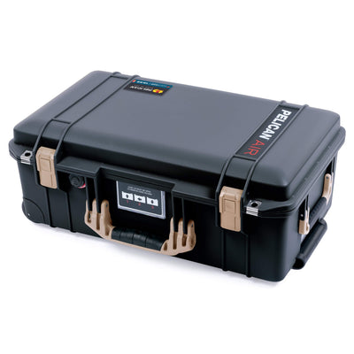 Pelican 1535 Air Case, Black with Desert Tan Handles & Latches ColorCase