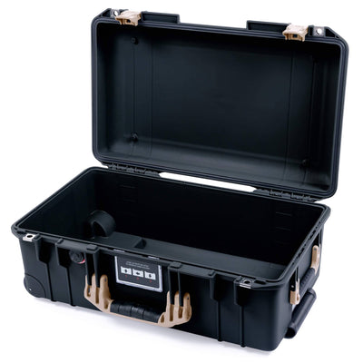 Pelican 1535 Air Case, Black with Desert Tan Handles & Latches None (Case Only) ColorCase 015350-0000-110-311