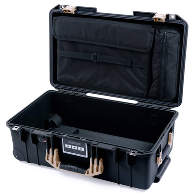 Pelican 1535 Air Case, Black with Desert Tan Handles & Latches Combo-Pouch Lid Organizer Only ColorCase 015350-0300-110-311