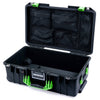 Pelican 1535 Air Case, Black with Lime Green Handles & Latches Mesh Lid Organizer Only ColorCase 015350-0100-110-301