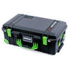 Pelican 1535 Air Case, Black with Lime Green Handles, Latches & Trolley ColorCase