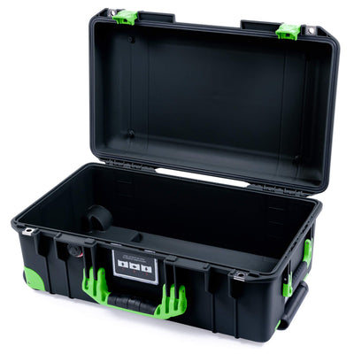 Pelican 1535 Air Case, Black with Lime Green Handles, Latches & Trolley None (Case Only) ColorCase 015350-0000-110-301-300
