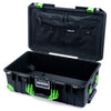 Pelican 1535 Air Case, Black with Lime Green Handles, Latches & Trolley ColorCase