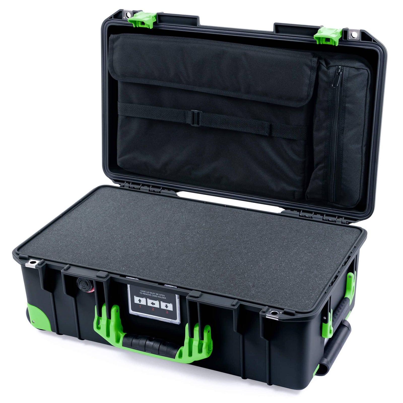 Pelican 1535 Air Carry-on Case - Black & Lime Green Trolley