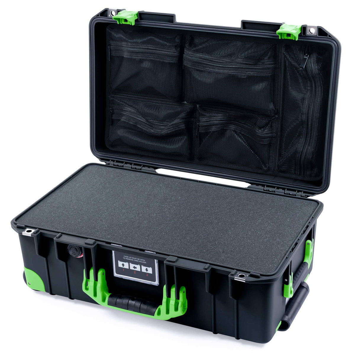 Pelican 1535 Air Carry-on Case - Black &amp; Lime Green Trolley