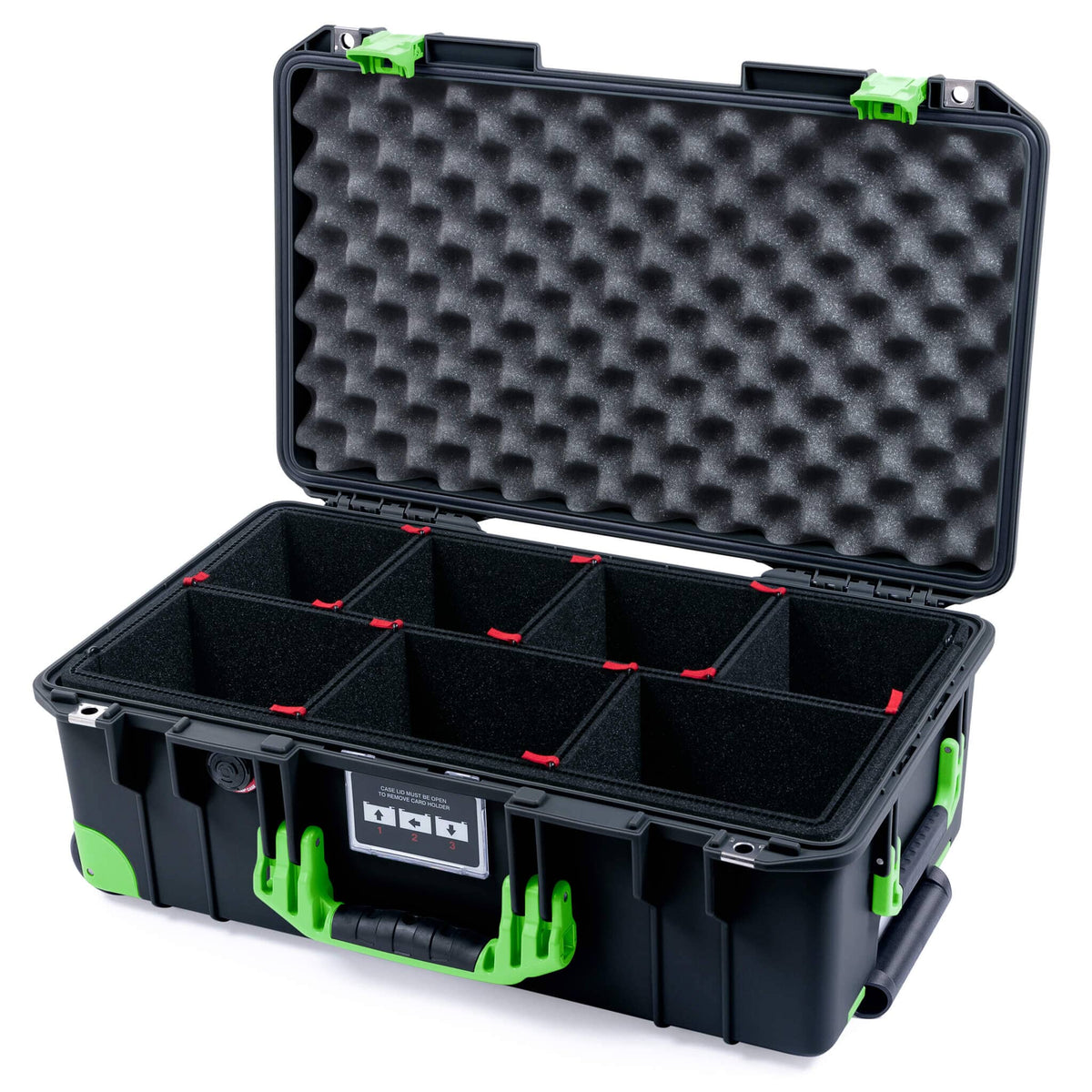 Pelican 1535 Air Carry-on Case - Black &amp; Lime Green Trolley