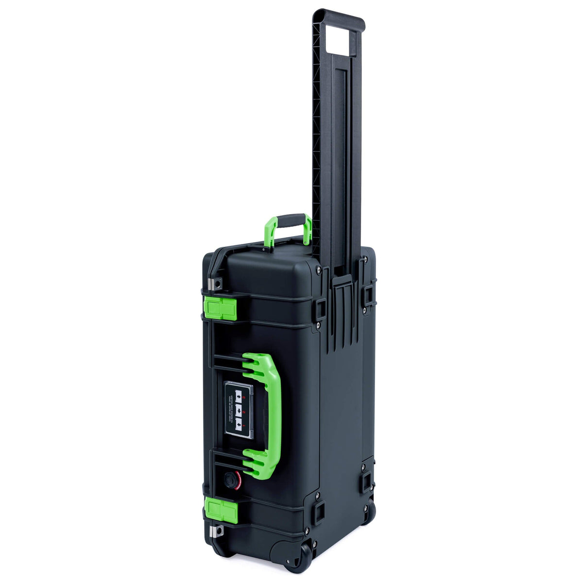 Pelican 1535 Air Case, Black with Lime Green Handles &amp; Latches ColorCase 