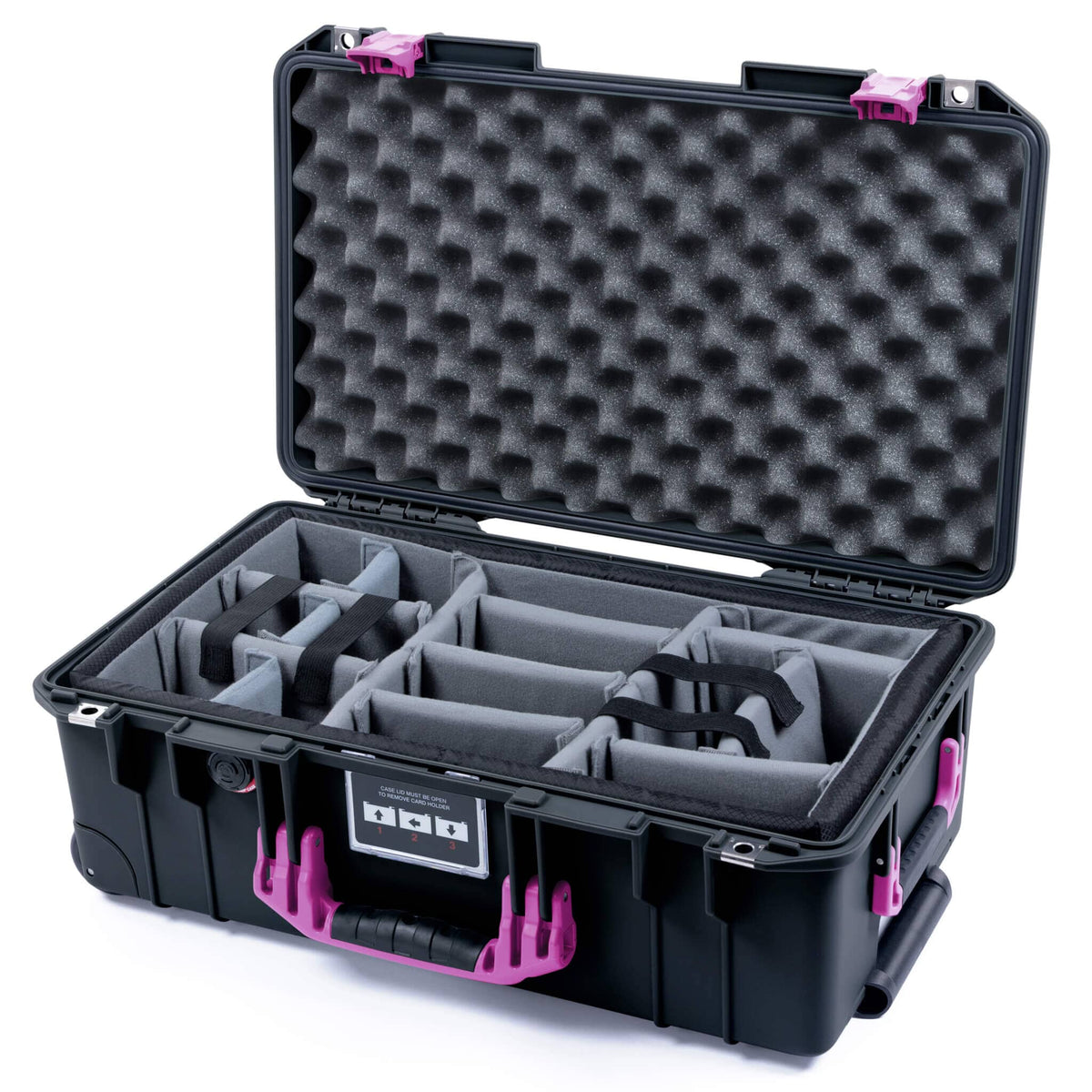 Pelican 1535 Air Carry-on Case - Black &amp; Magenta