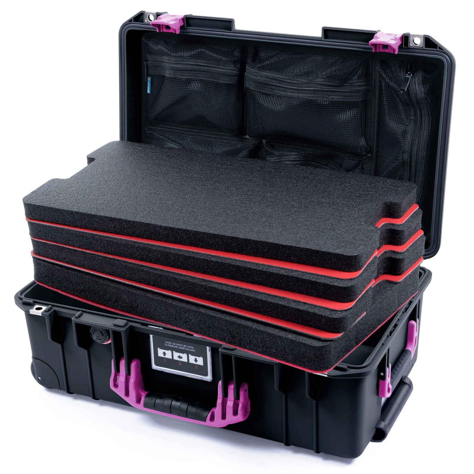 Pelican 1535 Air Carry-on Case - Black & Magenta