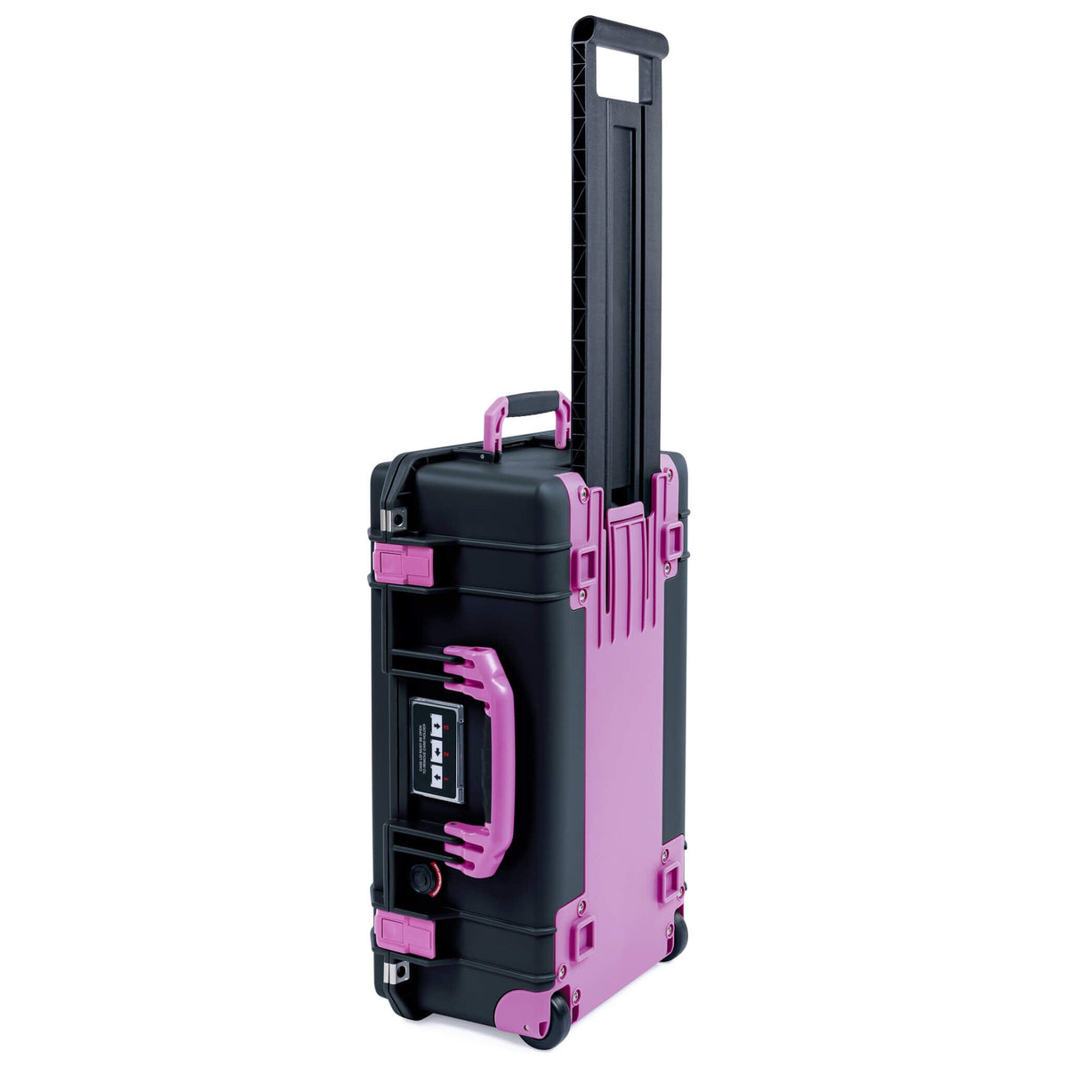 Pelican 1535 Air Case, Black with Magenta Handles, Latches &amp; Trolley ColorCase 