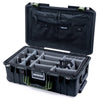 Pelican 1535 Air Case, Black with OD Green Handles & Latches Gray Padded Microfiber Dividers with Combo-Pouch Lid Organizer ColorCase 015350-0370-110-131