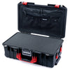 Pelican 1535 Air Case, Black with Red Handles & Latches Pick & Pluck Foam with Combo-Pouch Lid Organizer ColorCase 015350-0301-110-321