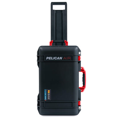 Pelican 1535 Air Case, Black with Red Handles, Latches & Trolley ColorCase