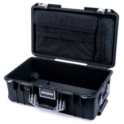 Pelican 1535 Air Case, Black with Silver Handles & Latches ColorCase