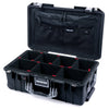 Pelican 1535 Air Case, Black with Silver Handles & Latches TrekPak Divider System with Combo-Pouch Lid Organizer ColorCase 015350-0320-110-181
