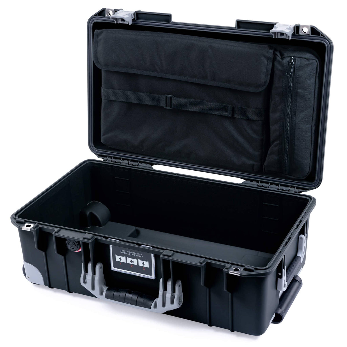Pelican 1535 Air Carry-on Case - Black & Silver Trolley