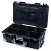 Pelican 1535 Air Case, Black with Silver Handles, Latches & Trolley TrekPak Divider System with Combo-Pouch Lid Organizer ColorCase 015350-0320-110-181-180
