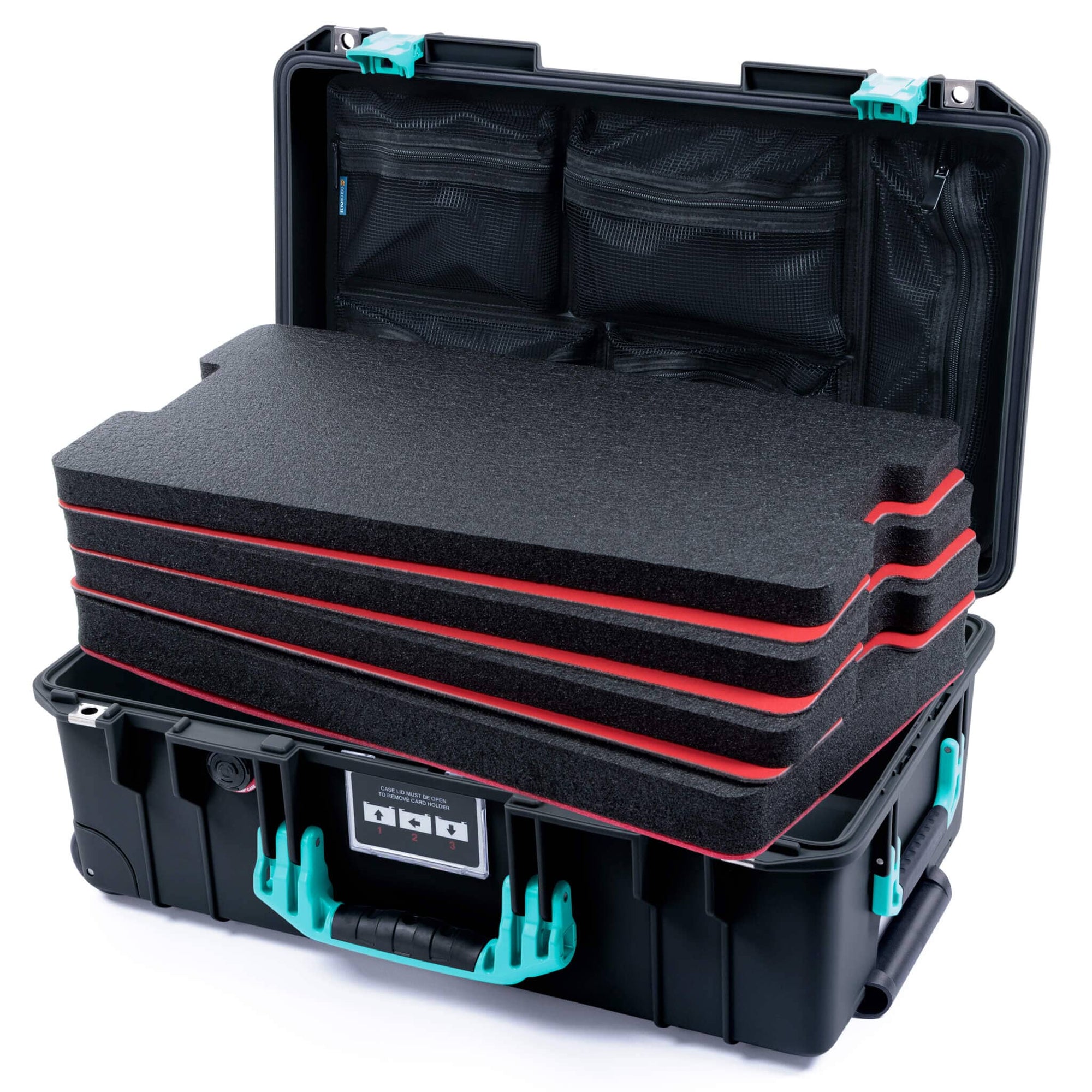 Pelican 1535 Air Travel Case in Black and Teal - ColorCase