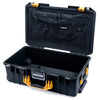 Pelican 1535 Air Case, Black with Yellow Handles & Latches Combo-Pouch Lid Organizer Only ColorCase 015350-0300-110-241