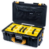 Pelican 1535 Air Case, Black with Yellow Handles & Latches Yellow Padded Microfiber Dividers with Combo-Pouch Lid Organizer ColorCase 015350-0310-110-241