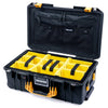 Pelican 1535 Air Case, Black with Yellow Handles & Latches Yellow Padded Microfiber Dividers with Combo-Pouch Lid Organizer ColorCase 015350-0310-110-241
