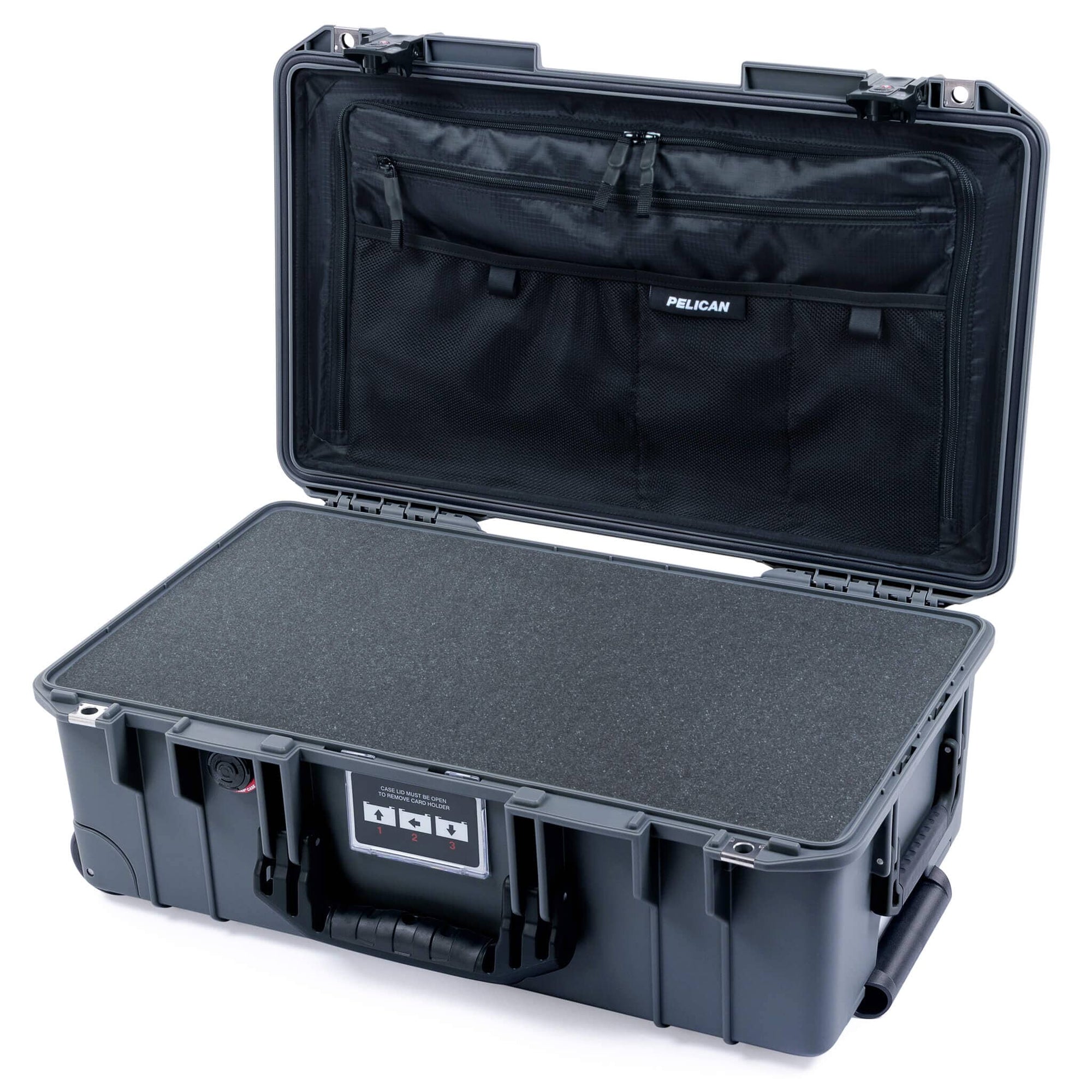 Pelican 1535 Air Case, Charcoal with Black Handles & TSA Locking Latches ColorCase 