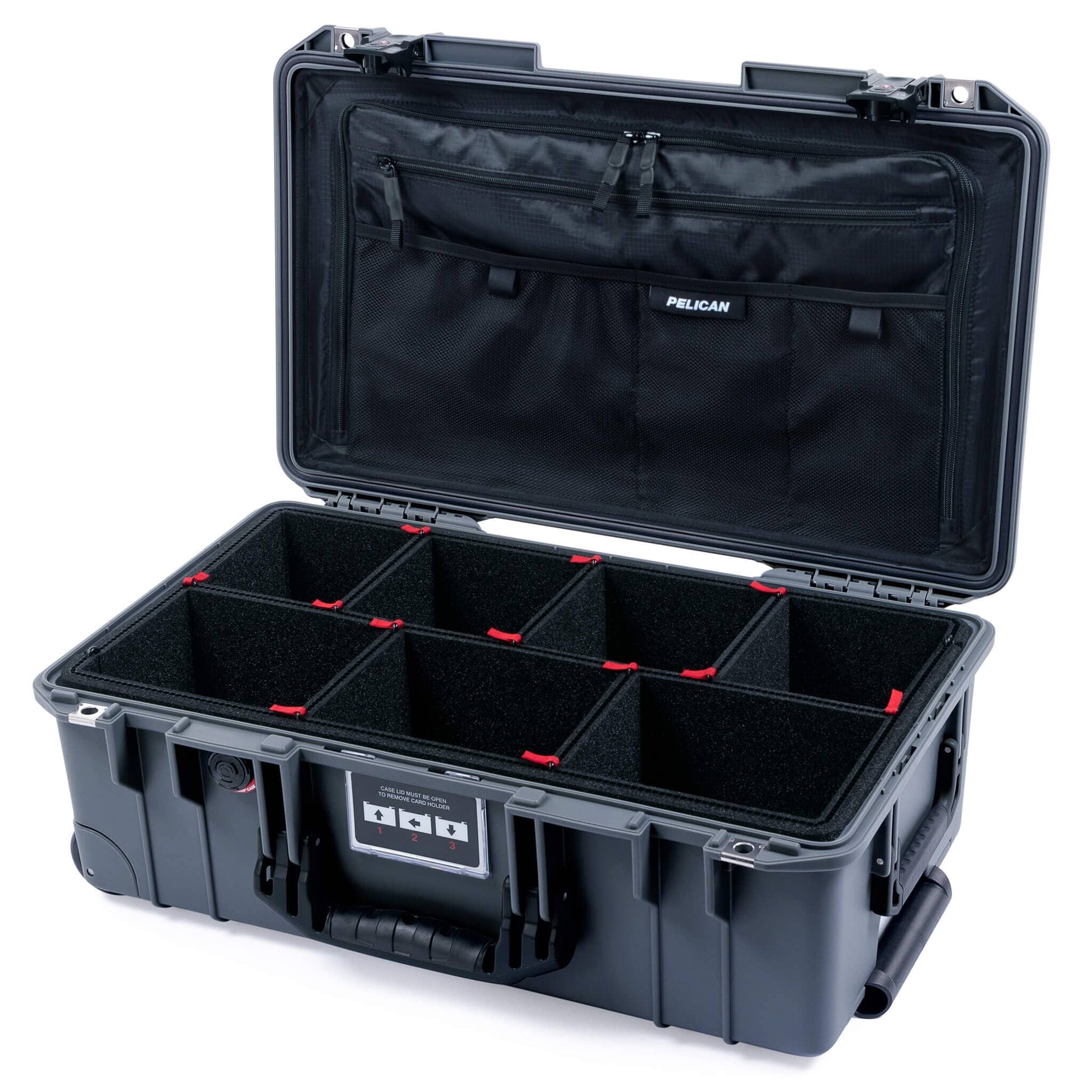 Pelican 1535 Air Case, Charcoal with Black Handles & TSA Locking Latches ColorCase 