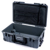 Pelican 1535 Air Case, Charcoal with Black Handles, TSA Locking Latches & Trolley Computer Pouch Only ColorCase 015350-0200-520-L10-110