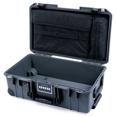 Pelican 1535 Air Case, Charcoal with Black Handles, Push-Button Latches & Trolley Computer Pouch Only ColorCase 015350-0200-520-110-110