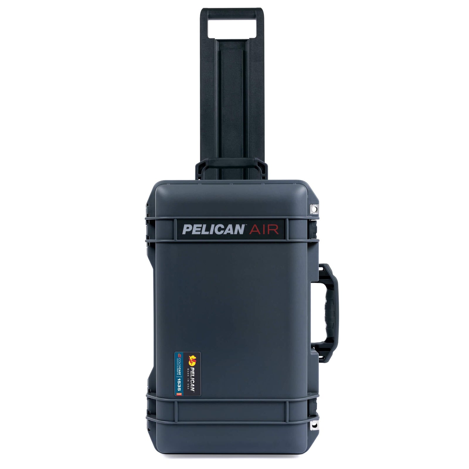 Pelican 1535 Air Case, Charcoal with Black Handles, Push-Button Latches & Trolley ColorCase 