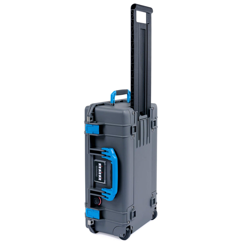 Pelican 1535 Air Case, Charcoal with Blue Handles & Push-Button Latches ColorCase 