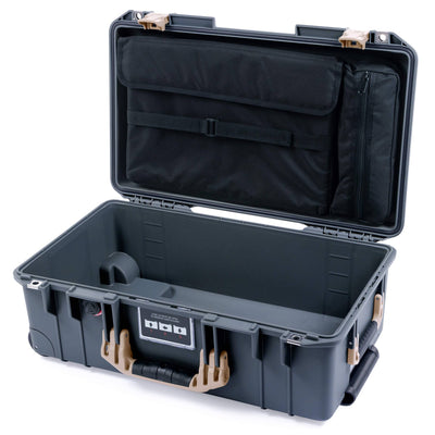 Pelican 1535 Air Case, Charcoal with Desert Tan Handles & Latches Computer Pouch Only ColorCase 015350-0200-520-311