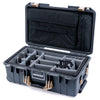Pelican 1535 Air Case, Charcoal with Desert Tan Handles & Latches Gray Padded Microfiber Dividers with Computer Pouch ColorCase 015350-0270-520-310