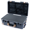 Pelican 1535 Air Case, Charcoal with Desert Tan Handles, Latches & Trolley Pick & Pluck Foam with Mesh Lid Organizer ColorCase 015350-0101-520-311-310