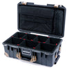 Pelican 1535 Air Case, Charcoal with Desert Tan Handles, Latches & Trolley TrekPak Divider System with Computer Pouch ColorCase 015350-0220-520-311-310