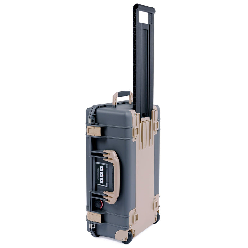 Pelican 1535 Air Case, Charcoal with Desert Tan Handles, Latches & Trolley ColorCase 